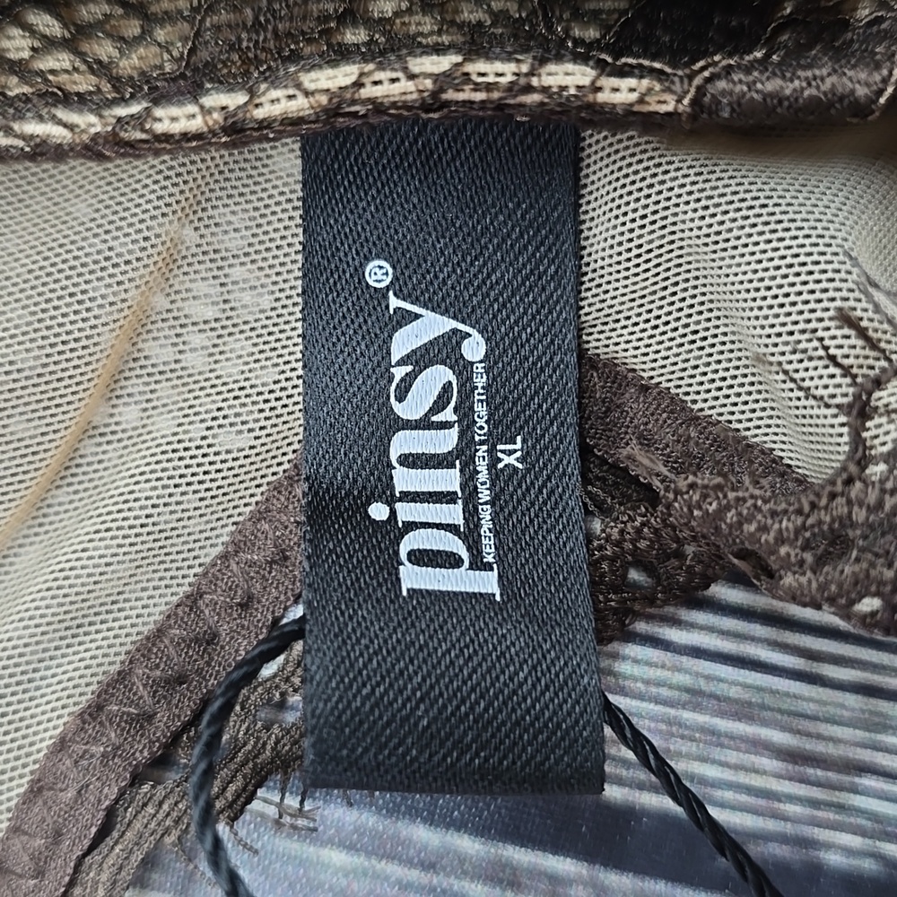 Pinsy NWT Shaping Lace Shape Suit Brown Bodysuit - Picture 7 of 11